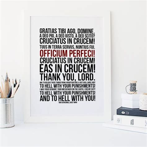 Two Cathedrals - West Wing - Quote - Typography - Latin | West wing ...