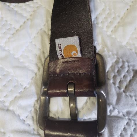 Carhartt Leather Belt Size 44 - Depop