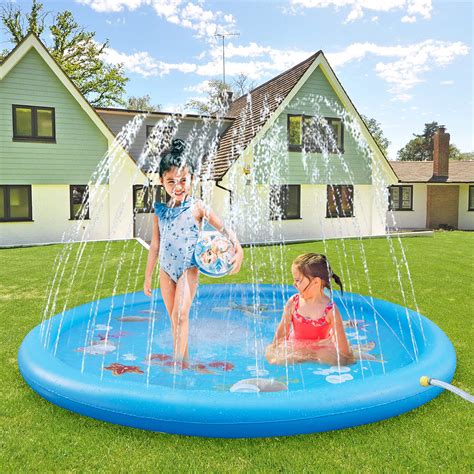 Buy ASIILOVI Splash Pad, 68'' Sprinkler for Kids Toddlers, Summer Backyard Water Toys, Outdoor ...