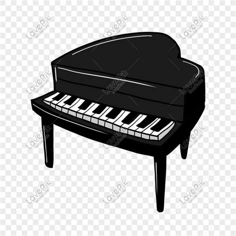 Hand Drawn Black Piano Illustration, Black Piano, Piano Keys, Black And ...