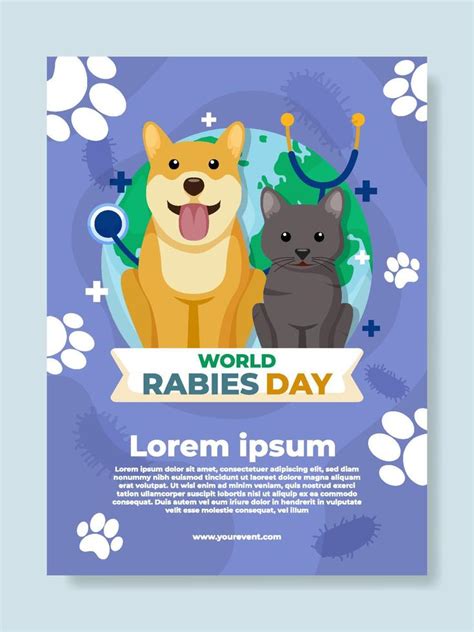 World Rabies Day Poster Template 9354063 Vector Art at Vecteezy