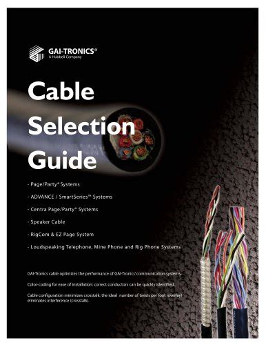 Cable Selection Guide - GAI-Tronics a division of Hubbell Ltd - PDF ...