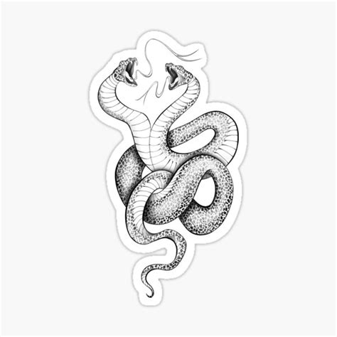 "Two headed snake" Sticker for Sale by AliceWonderdraw | Redbubble