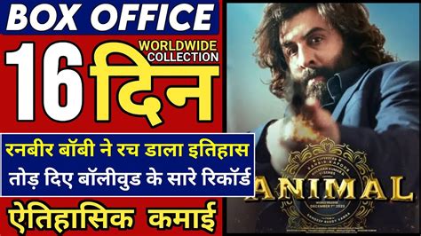 Animal Movie Box Office Collection, Animal 16th Day Collection, Animal 15 Days Collection - YouTube