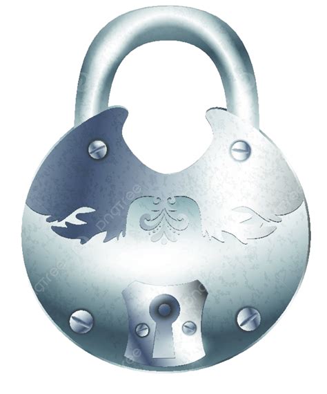 Vintage Metal Padlock Object Metallic Unlock Vector, Object, Metallic, Unlock PNG and Vector ...