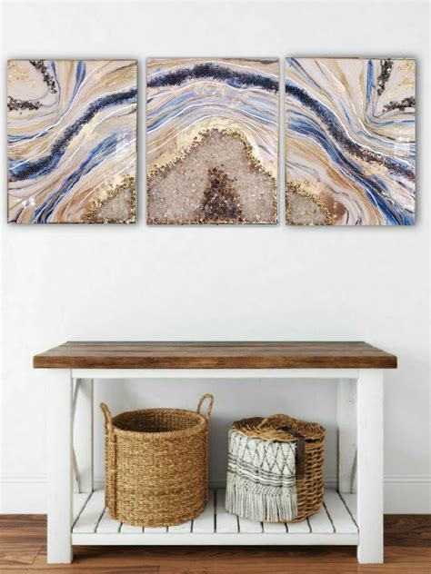 3 Piece Geode / Resin Geode / Resin Art / Modern Art / Luxury Art / Geode / Large Geode / Geode ...