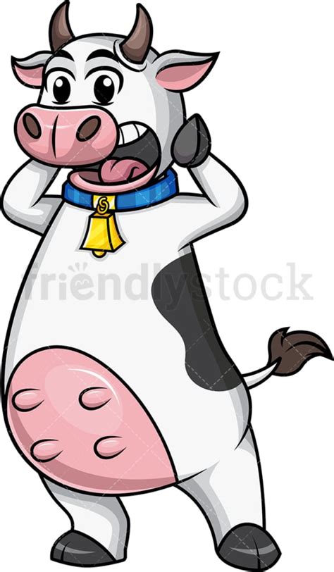 Nerdy Cow With Glasses Cartoon Clipart Vector - FriendlyStock