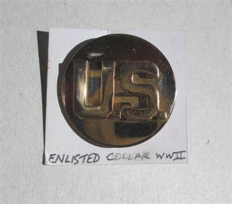 1 Enlisted Collar Pin, WWII U.S. Army, 1 Inch, G23