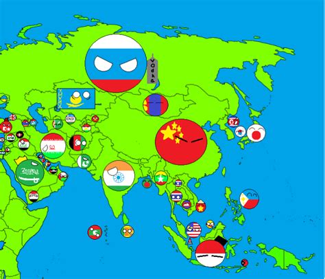 Image - Map of asia countryballs (UPDATED).png | TheFutureOfEuropes ...