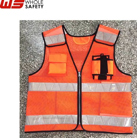 Cutsom Reflective Road Rescue Vest and Police Reflective Traffic Vest for Summer - Mesh Police ...