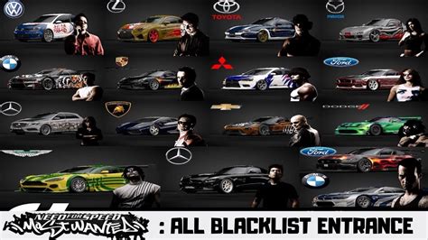 Need for Speed: Most Wanted - All Blacklist Entrances - YouTube