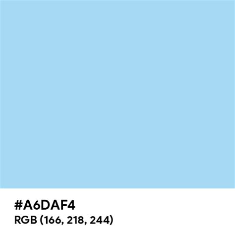 Light Baby Blue color hex code is #A6DAF4