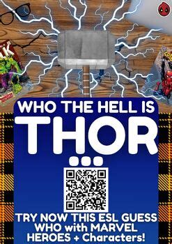 ESL EFL Guess Who Cards PDF on Marvel Superheroes + Other Characters