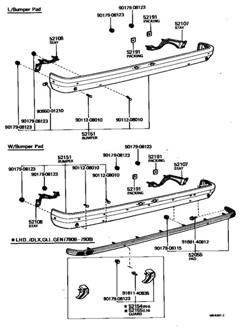 Rear Bumper & Bumper Stay for 1978 - 1980 Toyota CRESSIDA/ CRESSIDA WAGON RX30 | Europe sales ...