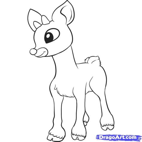 How to Draw Rudolph, Step by Step, Christmas Stuff, Seasonal, FREE Online Drawing Tutorial ...