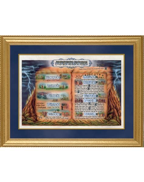 Ten Commandments - Calligraphy Art by R. Weinreb – ahuva.com