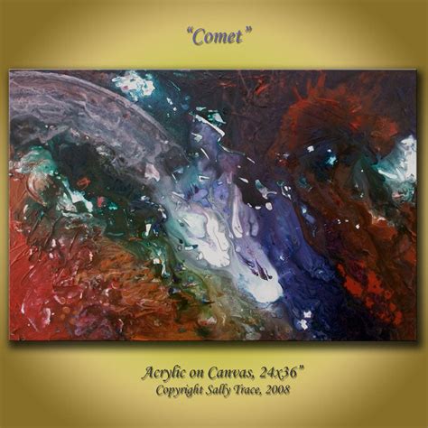 Comet, fluid acrylic painting, sold – Sally Trace Abstract Paintings