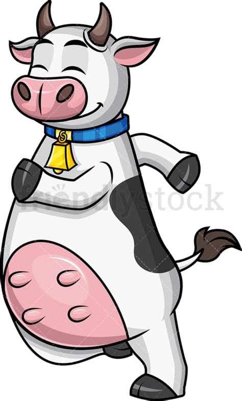 Nerdy Cow With Glasses Cartoon Clipart Vector - FriendlyStock