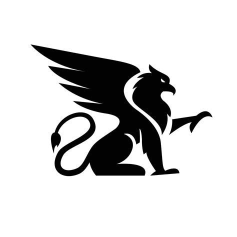 premium black minimal Griffin Mythical Creature Emblem mascot Vector Design 2331366 Vector Art ...