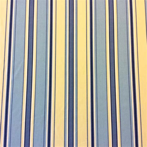 Classic Stripe Yellow & Blue Stripe Geo Patio Awning Indoor Outdoor Home Decor Fabric SM08