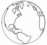 Globe Earth Coloring Pages Kids Drawing Line Planet Para Colouring  sketch template