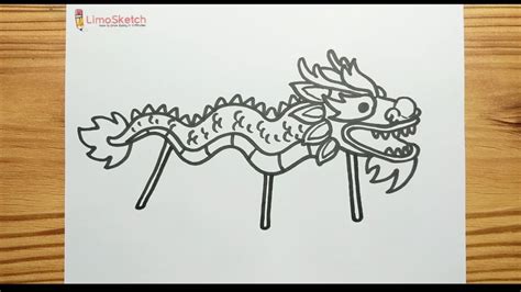 HOW TO DRAWING CHINESE DRAGON DANCE EASY - YouTube