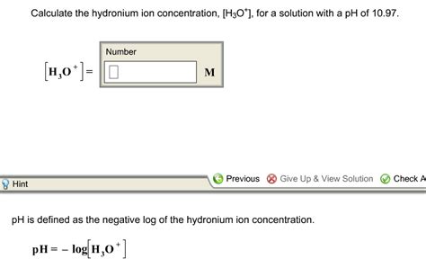 (Get Answer) - Calculate the hydronium ion concentration, [H3O + ], for a...| Transtutors