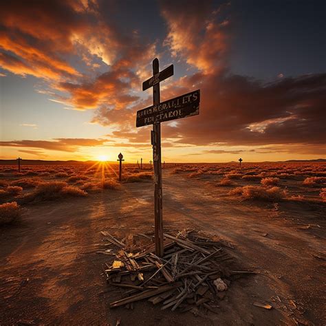 Premium Photo | Desert Crossroads The Point of No Return