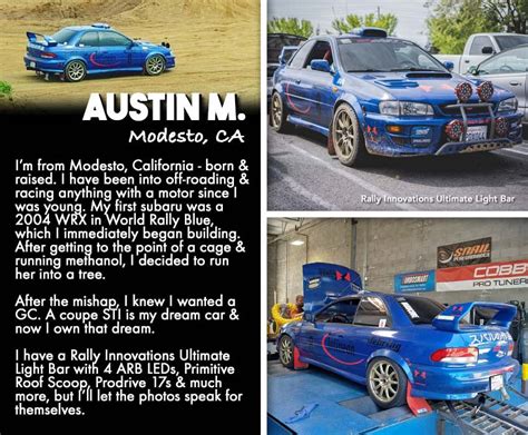 AUGUST 2017 - AUSTIN M.// "RALLY-INSPIRED" – Rally Innovations