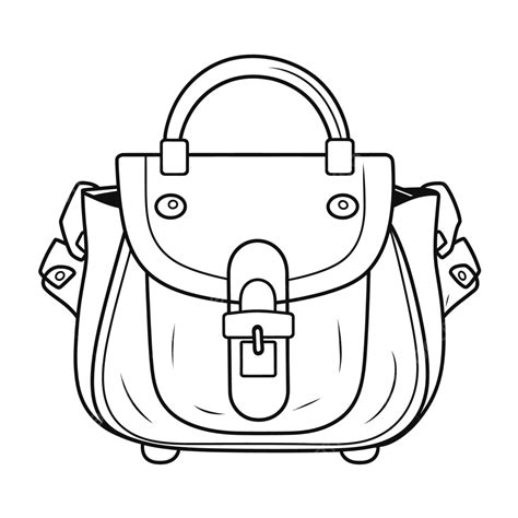 Bag Drawing Coloring Page Illustration Outline Sketch Vector, Wing Drawing, Rat Drawing, Ring ...