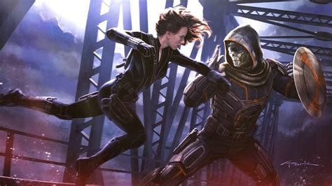 BLACK WIDOW Movie Poster Art Shows Black Widow Fighting Taskmaster — GeekTyrant