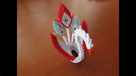 3D Origami Peacock Tutorial - YouTube