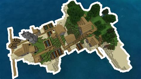 Minecraft Seed: Survival Island with VILLAGE at Spawn! (Bedrock 1.10 ...