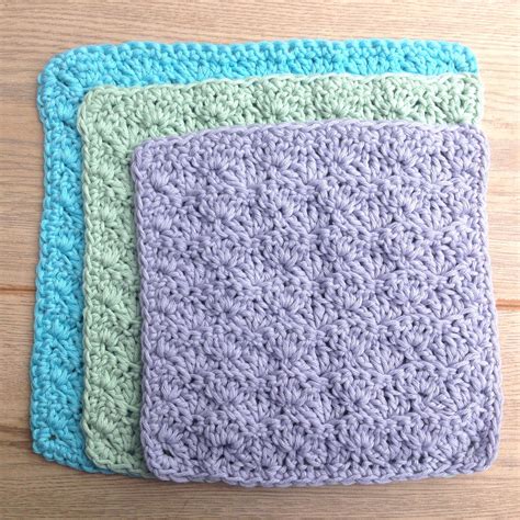 Excited to share this item from my #etsy shop: Shell Stitch Wash Cloth Crochet Pattern Dig ...