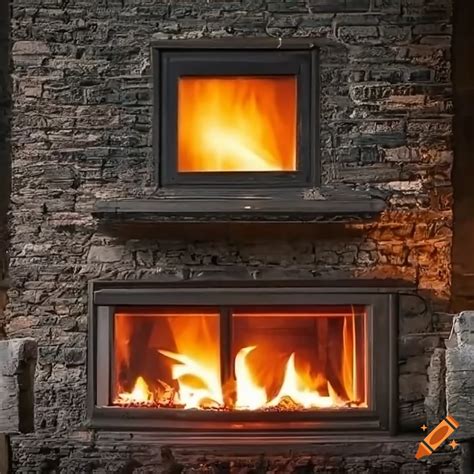 Realistic flames in a fireplace
