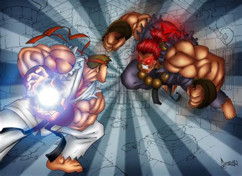 Ryu Vs Akuma by liquid-venom on DeviantArt