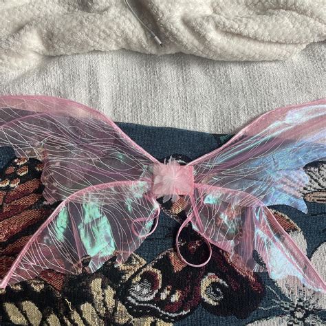 Cute pink fairy wings One size Super cute!!!!... - Depop