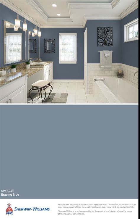 Bracing Blue Powder Room | Paint colors for home, Bathroom wall colors ...