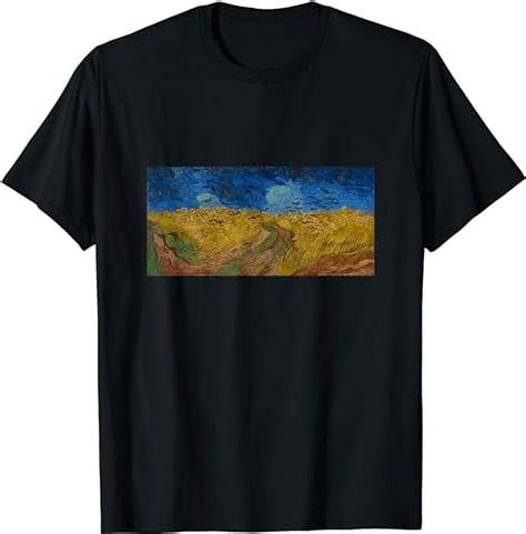 Wheat Field Crows Vincent Van Gogh Fine Art Oil Painting T-Shirt ...