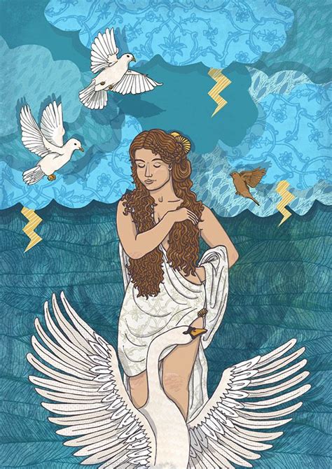 Illustration of Aphrodite, of Greek Mythology. Personal work, experimenting with the use of ...