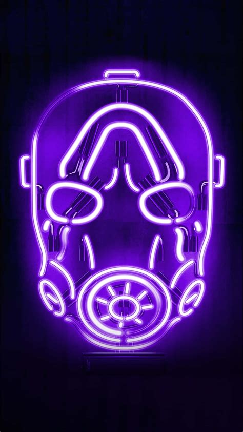 Download Purple Neon Gas Mask Art Wallpaper | Wallpapers.com