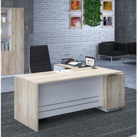 Buy Hamilton Office Table By Kylin - Office Table in White Wooden Teak