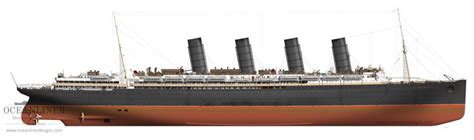 RMS Lusitania in her WW1 paint scheme by ocean liner designs and illustrations | Rms mauretania ...