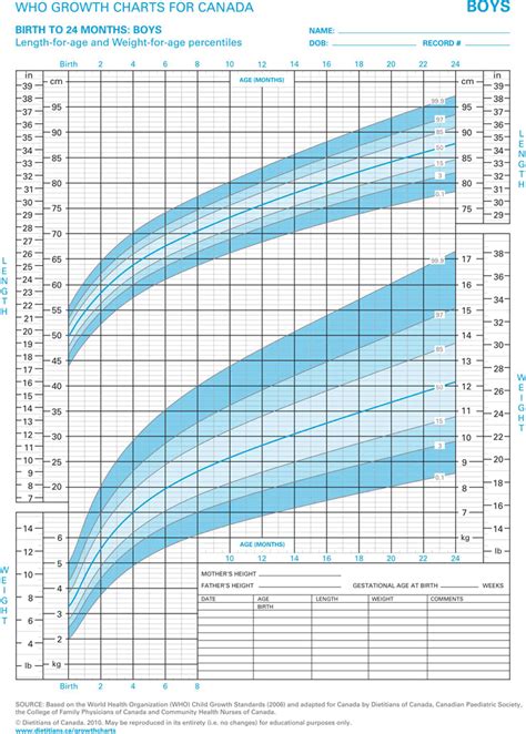 Boys Growth Chart - Template Free Download | Speedy Template