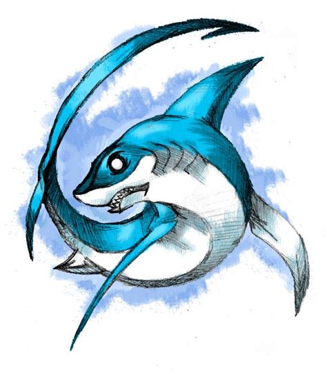 Shark Week: Pelagic Thresher by Darksilvania on DeviantArt | Shark drawing, Shark art, Animal ...