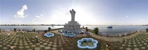 Buddha Statue in the Hussain sagar lake 360 Panorama | 360Cities