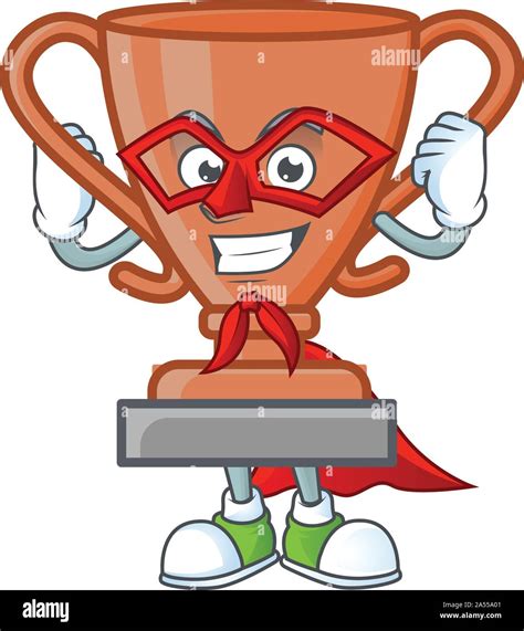 Super hero cup bronze trophy for win collection Stock Vector Image ...