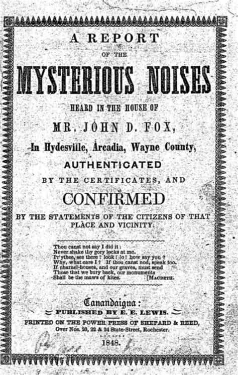 The Austin Séance Presents Mysterious Noises, a Reprint of 1848 Affidavits from eyewitnesses to ...