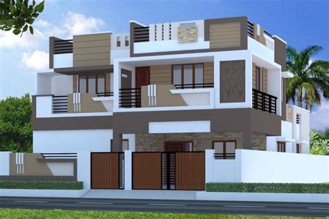 35’-0” Front House Elevation | House paint color combination, Exterior ...