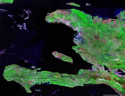 Haiti Map and Satellite Image